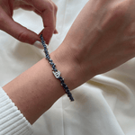 Load image into Gallery viewer, Initial Multi Shaped Sapphire Bracelet with Diamond Drops - HIBA JABER
