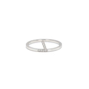 Initial Open Ring - Set in Diamonds - HIBA JABER