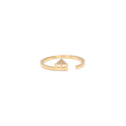 Initial Open Ring - Set in Diamonds - HIBA JABER