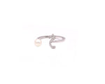 Load image into Gallery viewer, Initial Pearl Drop Ring - Diamonds - HIBA JABER
