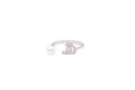 Load image into Gallery viewer, Initial Pearl Drop Ring - Diamonds - HIBA JABER
