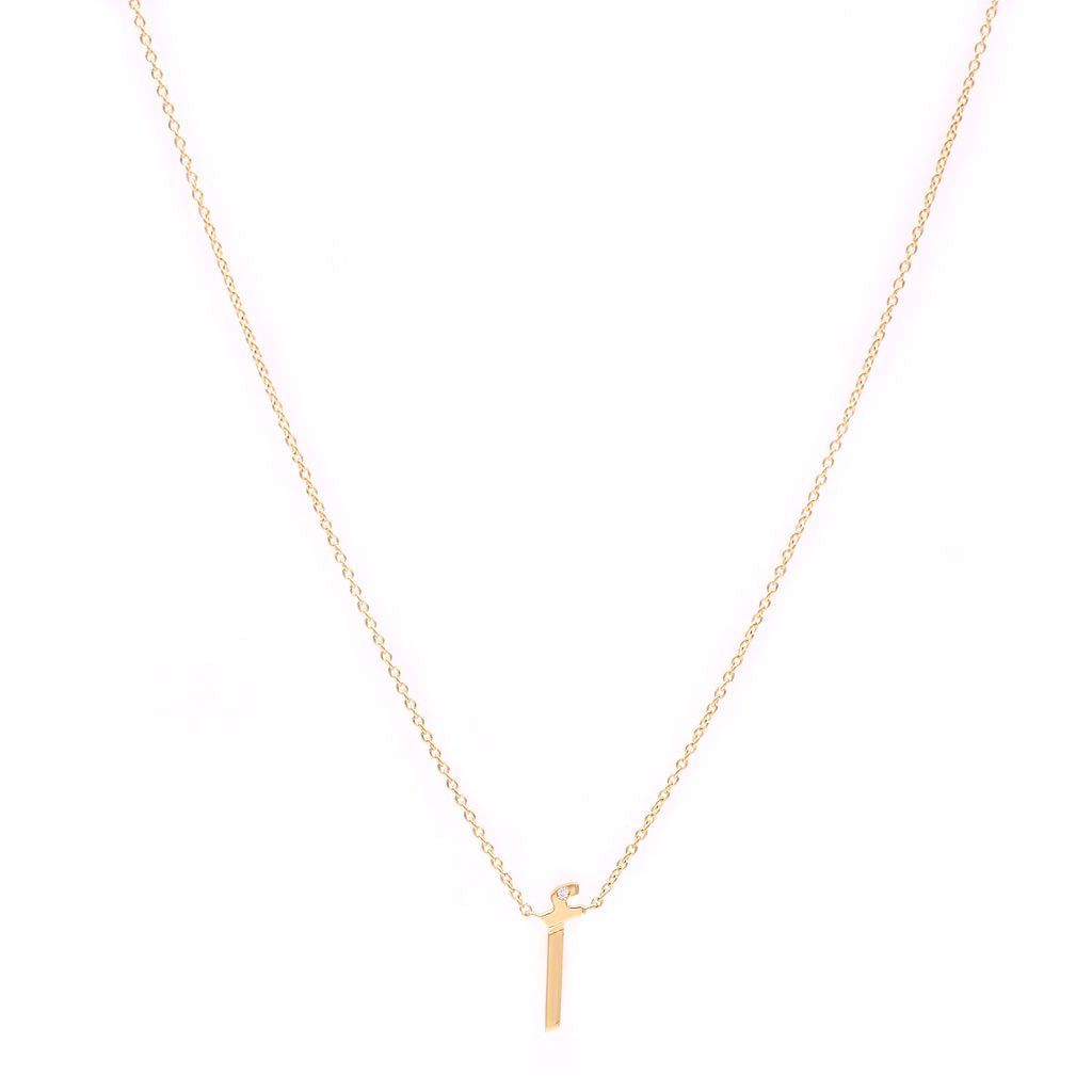 Initial Plain Chain Necklace - HIBA JABER