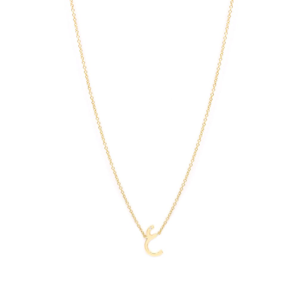 Initial Plain Chain Necklace - HIBA JABER
