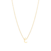 Initial Plain Chain Necklace - HIBA JABER