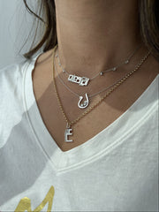 Initial Trio Sparkle Necklace - HIBA JABER
