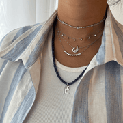 Initial Trio Sparkle Necklace - HIBA JABER