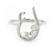 Initial Trio Sparkle Ring - HIBA JABER