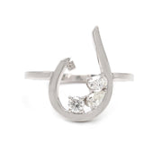 Initial Trio Sparkle Ring - HIBA JABER