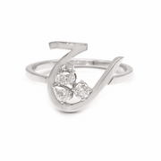 Initial Trio Sparkle Ring - HIBA JABER