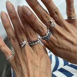 عرض الصورة في المعرض، Initial Trio Sparkle Ring - HIBA JABER