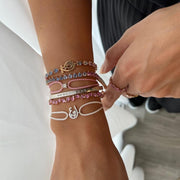 Initial Trio Sparkle Thread Bracelet - HIBA JABER