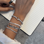 تحميل الصورة في عارض المعرض, Initials &amp; Diamonds Bold Bangle - HIBA JABER
