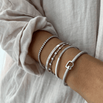 تحميل الصورة في عارض المعرض, Initials &amp; Diamonds Bold Bangle - HIBA JABER
