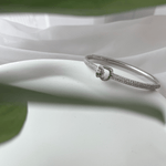 تحميل الصورة في عارض المعرض, Initials &amp; Diamonds Bold Bangle - HIBA JABER
