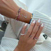 Jumbo Odd One Out Bracelet 2.0 | Pink Sapphires - HIBA JABER