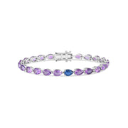 Jumbo Odd One Out Bracelet - Pear Purple Amethyst - HIBA JABER