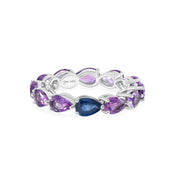 Jumbo Odd One Out Rings - Purple Amethyst - HIBA JABER
