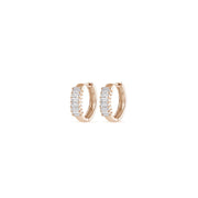 Large Baguette Diamond Hoops - HIBA JABER