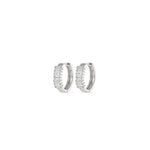 Load image into Gallery viewer, Large Baguette Diamond Hoops - HIBA JABER
