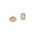 Load image into Gallery viewer, Large Baguette Diamond Hoops - HIBA JABER

