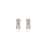 Load image into Gallery viewer, Large Baguette Diamond Hoops - HIBA JABER
