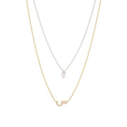 Letter with a Solitaire Necklace - HIBA JABER