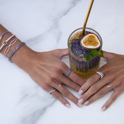 Light Blue Sapphire Heart Sapphire Bracelet - White Gold - HIBA JABER