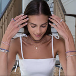 Load image into Gallery viewer, Light Blue Sapphire Heart Sapphire Bracelet - White Gold - HIBA JABER
