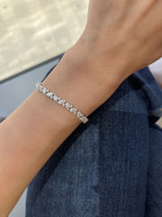 Marquise & Round Diamond Tennis Bracelet 0.3ct Each - HIBA JABER