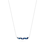Marquise Shaped Blue Sapphire Necklace - HIBA JABER