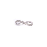 تحميل الصورة في عارض المعرض, Midi Infinity Ring - White with White Diamonds - HIBA JABER
