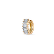 Mini Baguette Diamond Hoop - Single piece - HIBA JABER