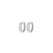 Mini Baguette Diamond Hoops - Set - HIBA JABER