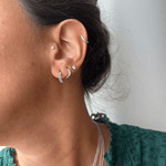 Load image into Gallery viewer, Mini Infinity Diamond &amp; Emerald Hoops - Saudi Exclusive - HIBA JABER
