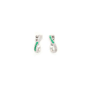 Mini Infinity Diamond & Emerald Hoops - Saudi Exclusive - HIBA JABER