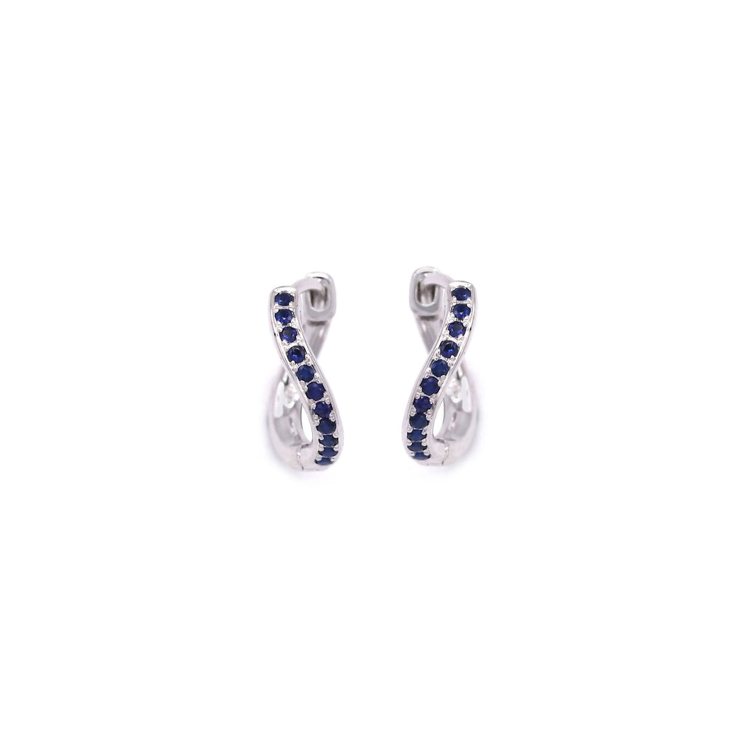 Mini Infinity Hoops - Colored Gemstones - HIBA JABER