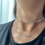 تحميل الصورة في عارض المعرض, Mini Pear Cut Diamond Tennis Necklace - HIBA JABER
