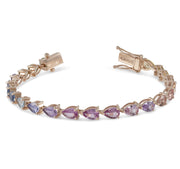 Mini Pear Shape Multicolored Sapphire Bracelet - HIBA JABER