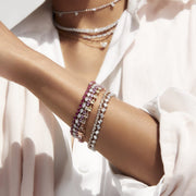 Mini Pear Shape Multicolored Sapphire Bracelet - HIBA JABER