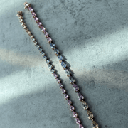 Mini Pear Shape Multicolored Sapphire Bracelet - HIBA JABER