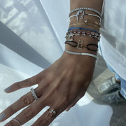 Mini Pear Shape Multicolored Sapphire Bracelet - HIBA JABER