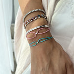 Load image into Gallery viewer, Mini Pear Shape Multicolored Sapphire Bracelet - HIBA JABER
