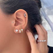 Mismatch Fancy Cut Hoop Earrings - HIBA JABER