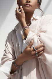 Multi Colored Sapphire Pear Ring - HIBA JABER