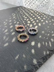 Multi Colored Sapphire Pear Ring - HIBA JABER