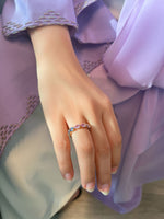 عرض الصورة في المعرض، Multi Colored Sapphire Pear Ring - HIBA JABER