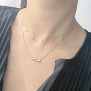 Multi - Diamond Shape Necklace - HIBA JABER