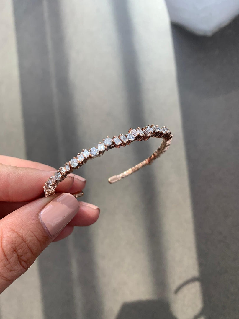 Multi Shape Diamond Bangle - HIBA JABER