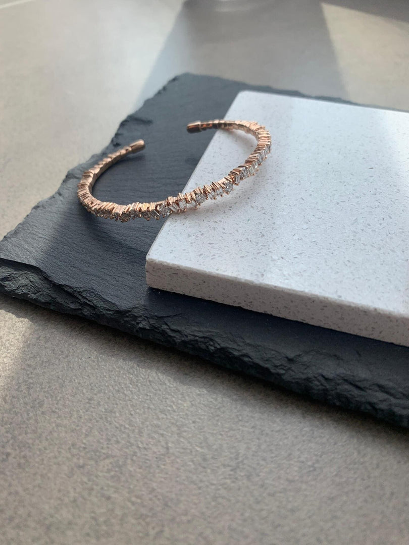 Multi Shape Diamond Bangle - HIBA JABER