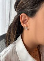 Load image into Gallery viewer, Multi Shape Trio Diamond and Emerald Earrings Set - HIBA JABER

